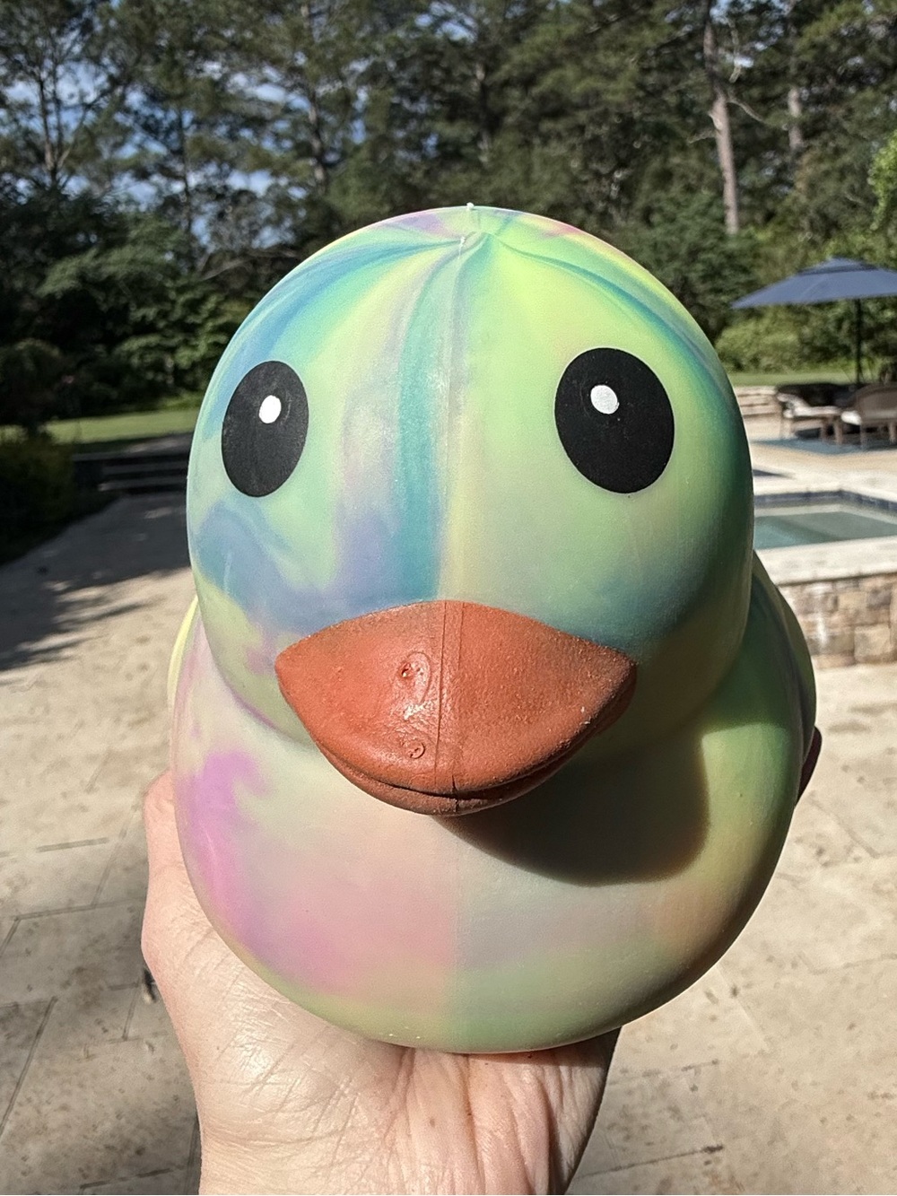 Squeeezy Soft Tie-Dye Rubber Duck Toy - Multicolor